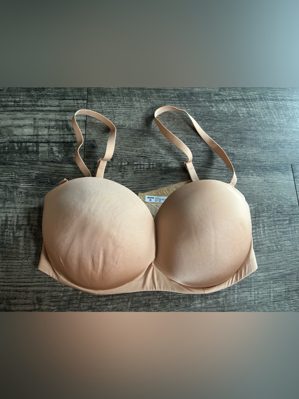 Skims Ultimate Push-Up Strapless Bra in Clay 34DD NEW